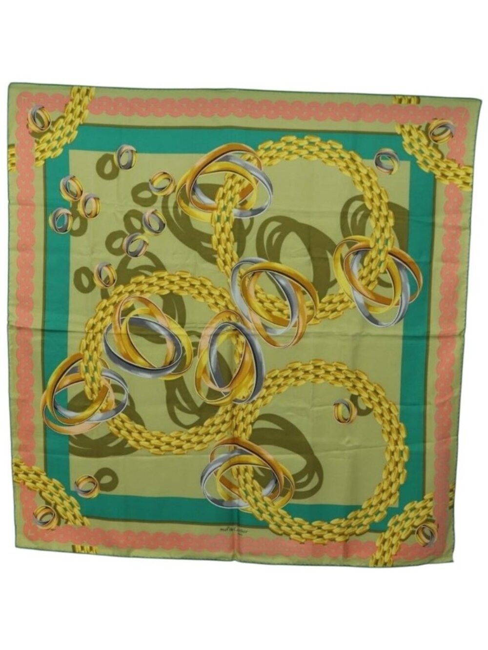 CARTIER Scarf Silk Khaki